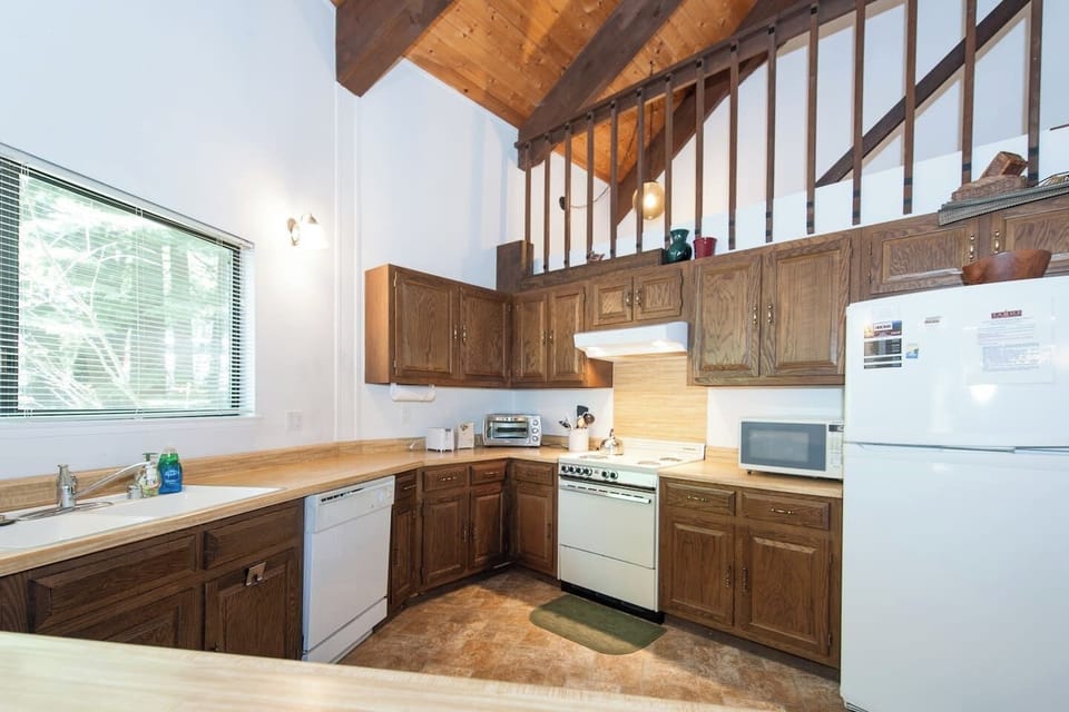 Open kitchen new gas stove not pictured