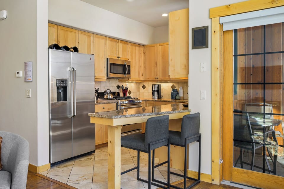 Seating for two at the breakfast bar