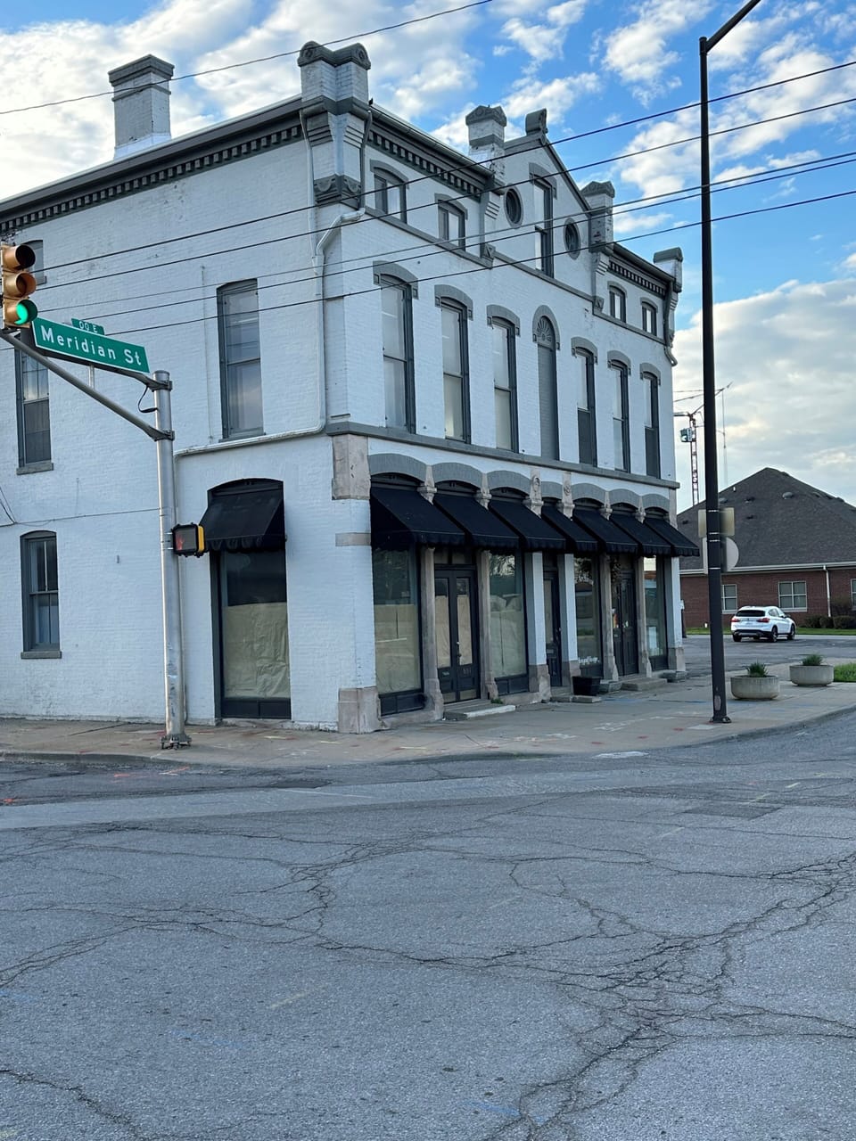 Exterior of the historic Italianate style Merz building.
