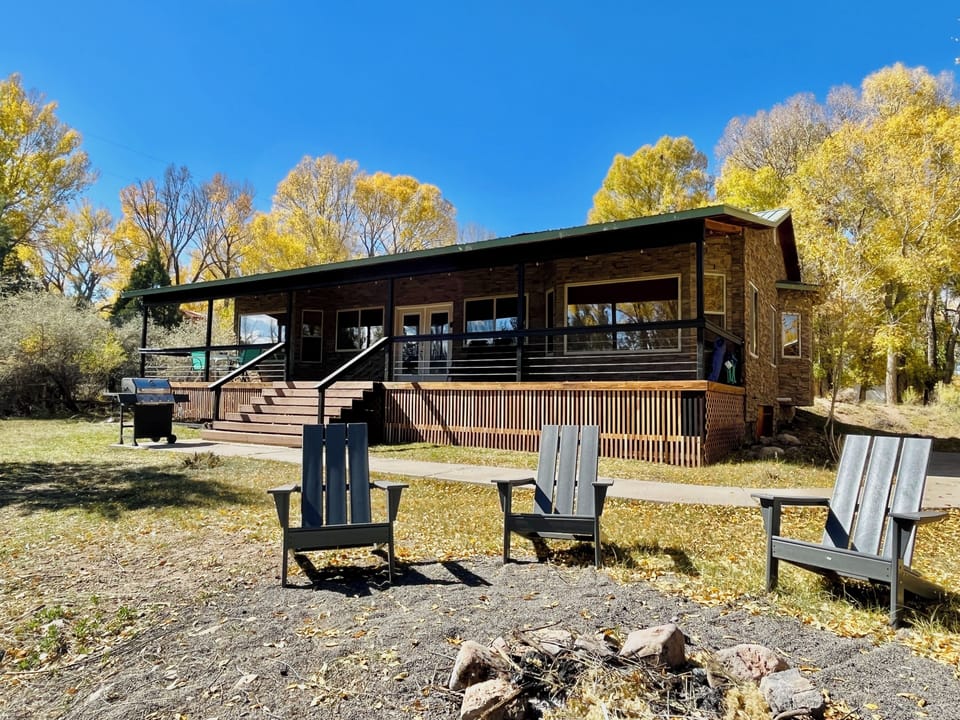 Enjoy an evening fire or bar-b-que next to the river.