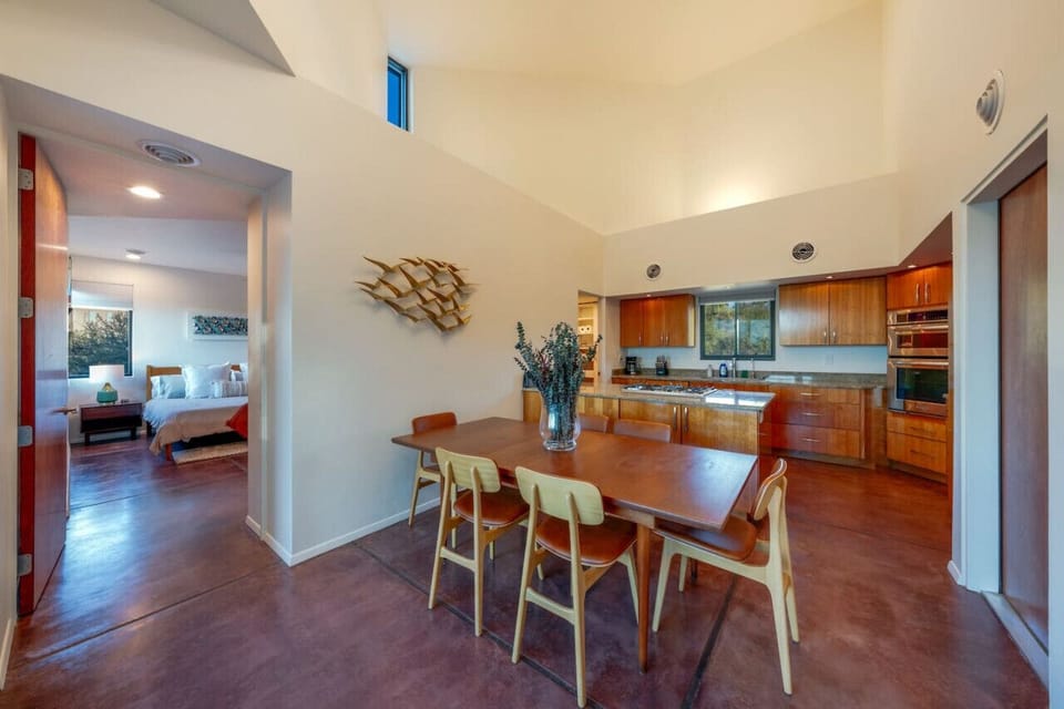 Modern kitchen with custom cabinets and updated appliances