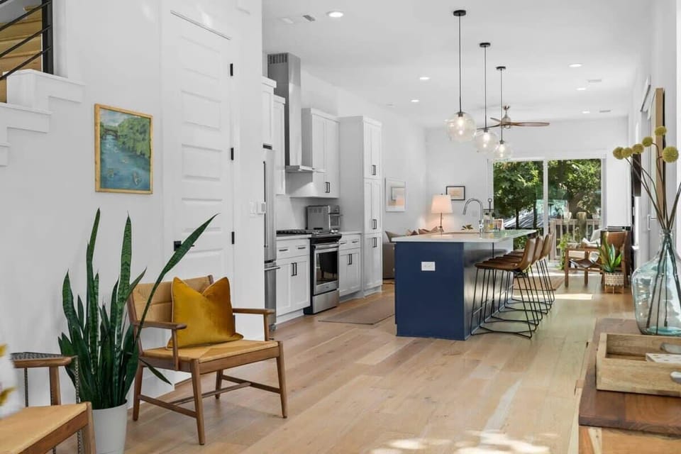 Foyer and kitchen