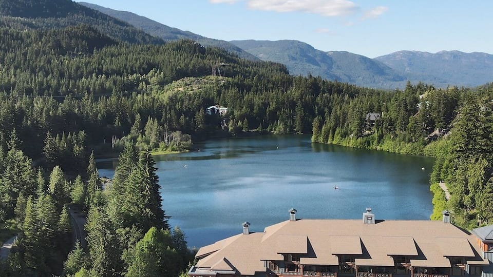 Nita lake is a 5 min walk away with trails and cycling paths to the village