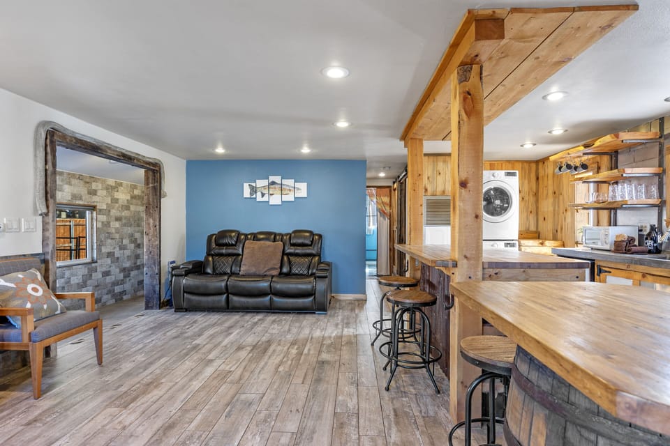 Living area with counter seating