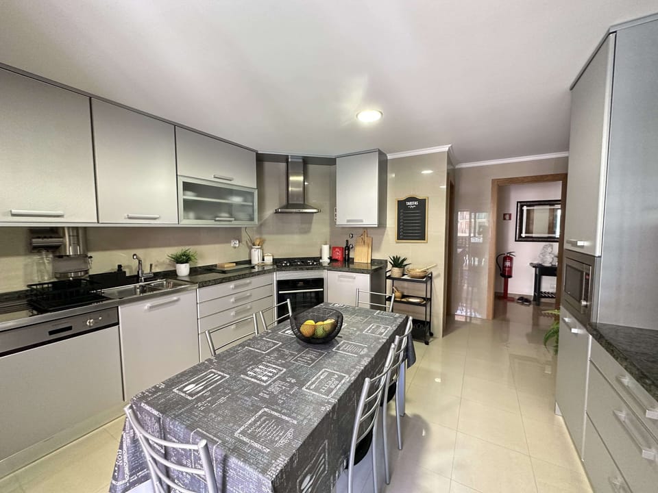 Apartment | Private kitchen | Full-size fridge, microwave, oven, stovetop