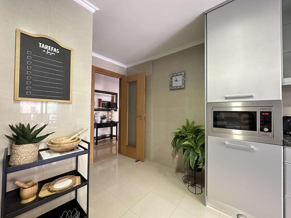 Apartment | Private kitchen | Full-size fridge, microwave, oven, stovetop