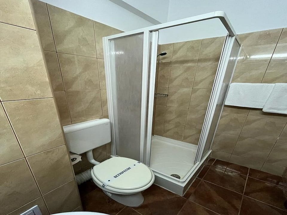 Basic Double or Twin Room | Bathroom | Shower, hydromassage showerhead, hair dryer, towels