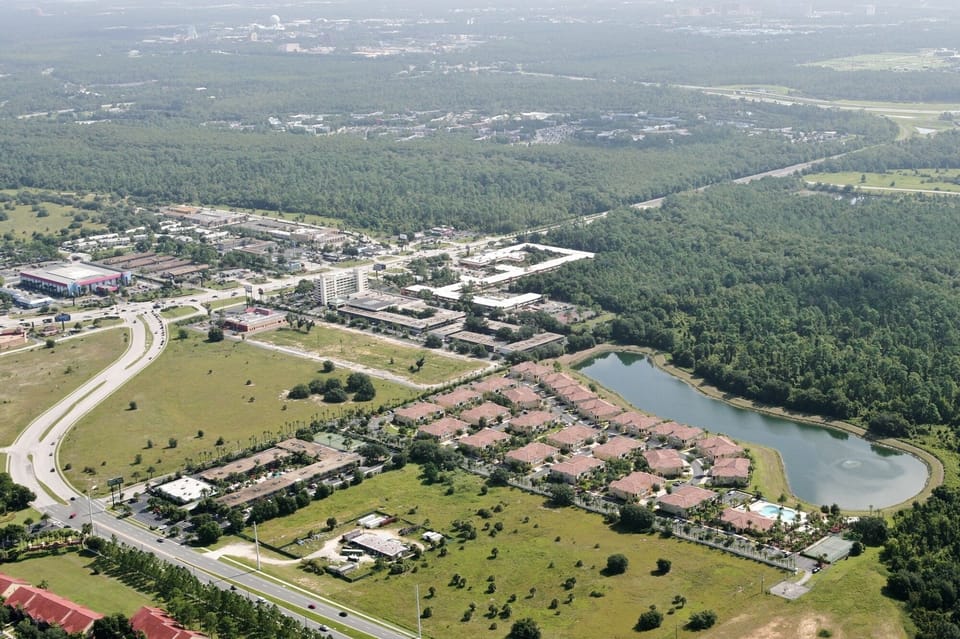 Aerial view of the resort area