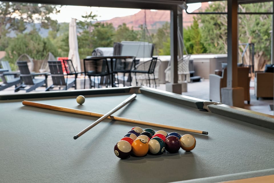 Gameroom leads to patio