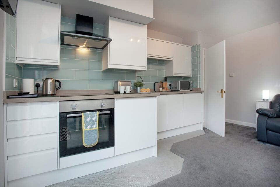 Open plan living space | Garden Apartment - New Esplanade Court, Paignton