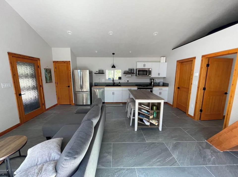 Open concept living, kitchen & dining space