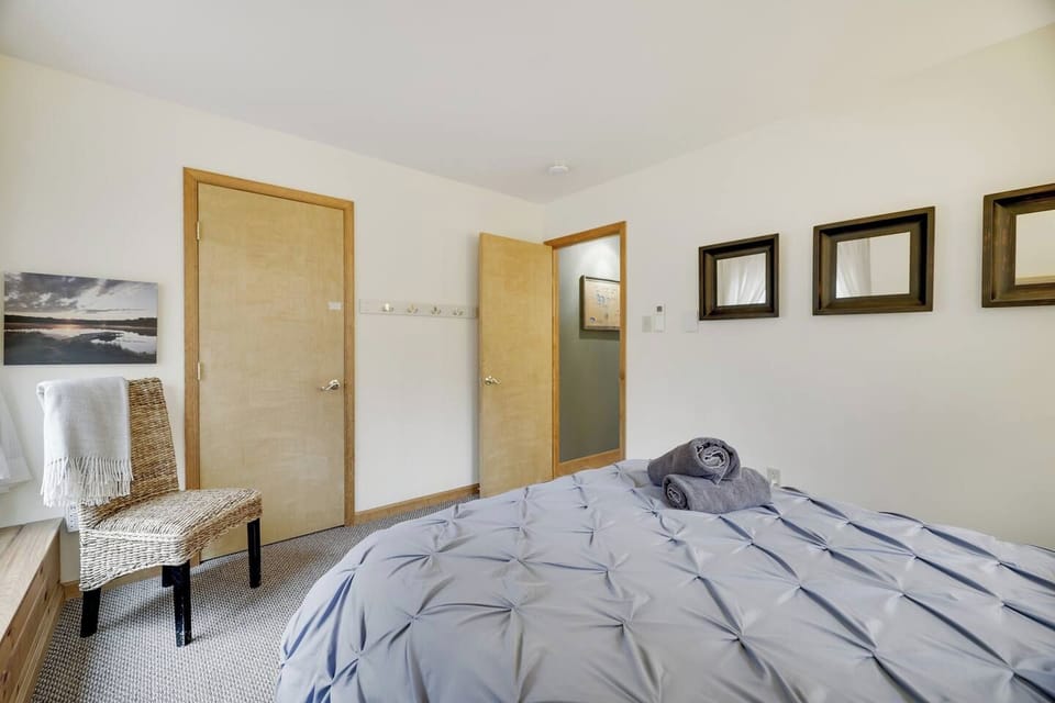 Great natural light throughout the house and every bedroom.  Desk for office is in this room's oversized closet, among other amenities (pack n play, booster seat, blankets, etc.).