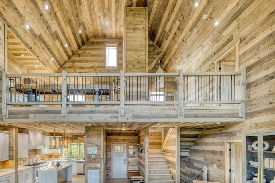 Living area and upper loft