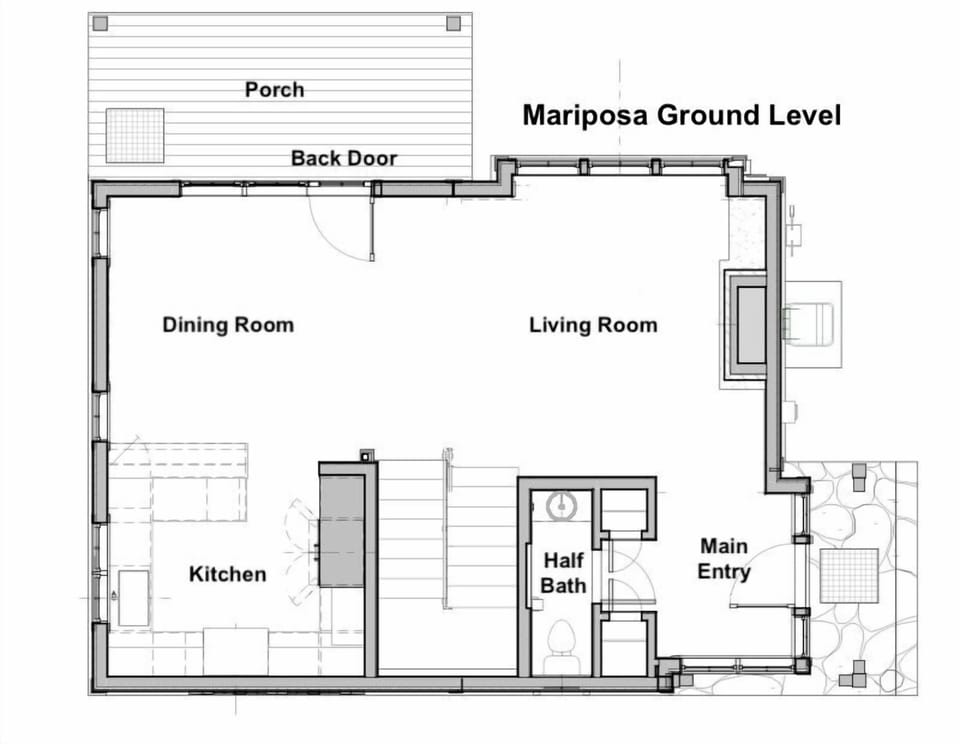 Mariposa Ground Level Floor Plan