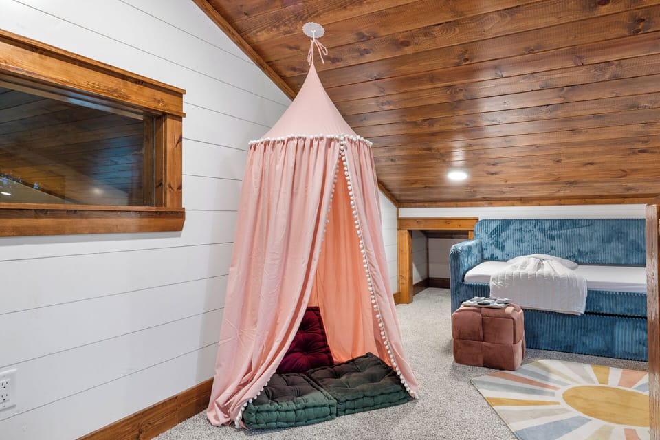 Little girls would love this princess canopy and the hiding spot!