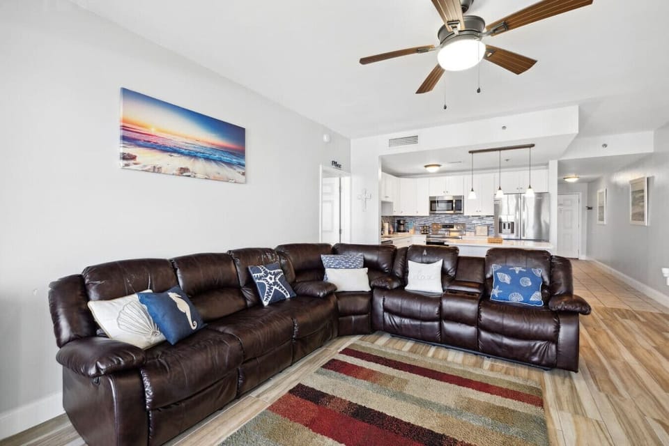 Living Area with Ocean Views, Flat Screen TV and Private Balcony Access
