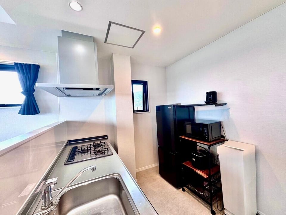 Panoramic House | Private kitchen | Fridge, microwave, stovetop, electric kettle