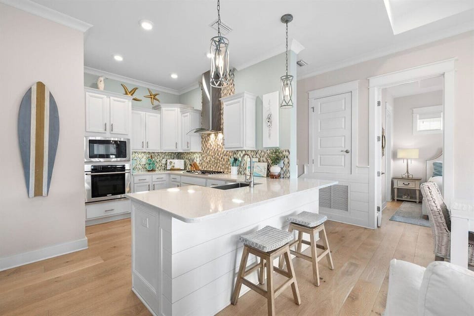 Help out in the spacious kitchen or grab a seat :)