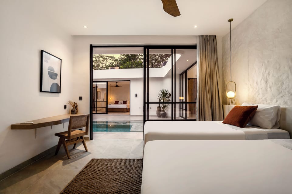 Deluxe Villa, 3 Bedrooms, Private Pool, Pool View | 3 bedrooms, premium bedding, desk, laptop workspace