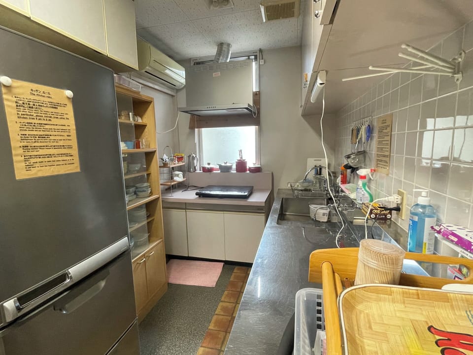 Shared fridge, microwave