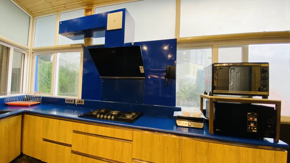 Shared fridge, microwave, electric kettle