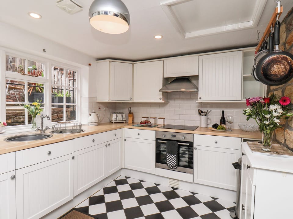 Fridge, dishwasher, electric kettle, toaster