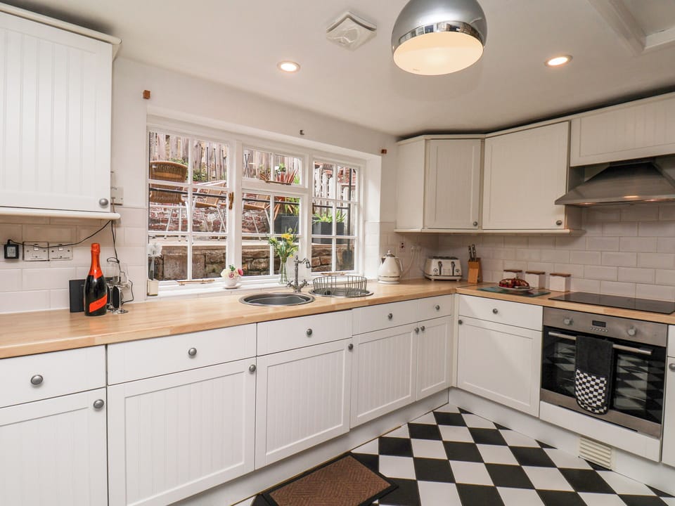 Fridge, dishwasher, electric kettle, toaster