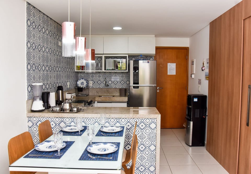 Apartment | Private kitchen | Fridge, microwave, blender, cookware/dishes/utensils