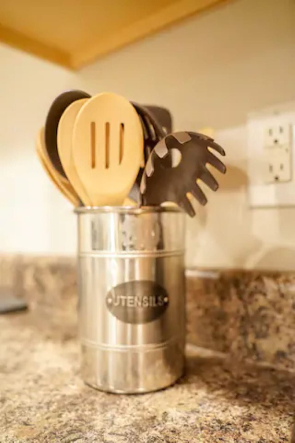 Well-stocked kitchen with organized utensils for easy home cooking