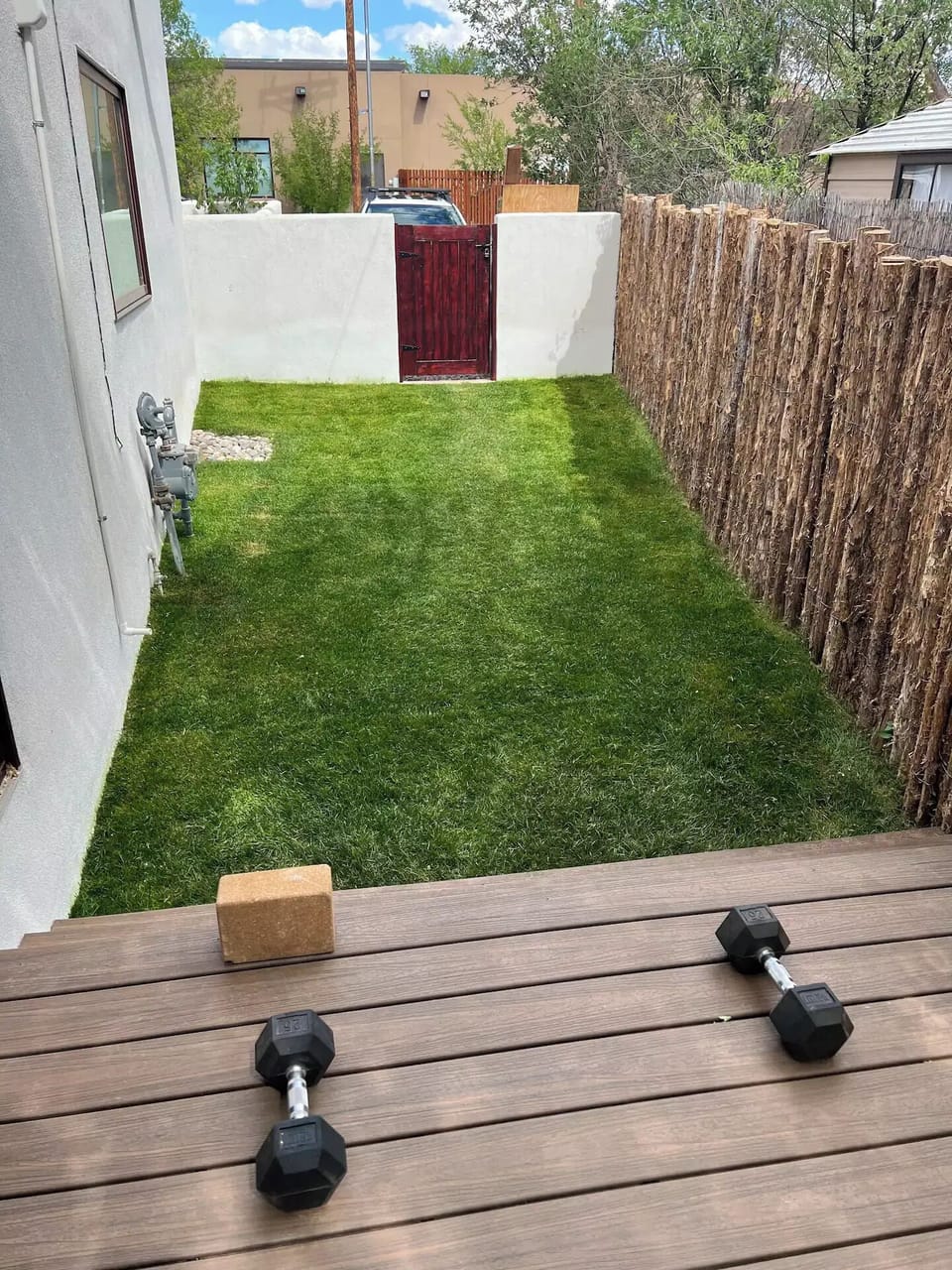 enclosed side yard 