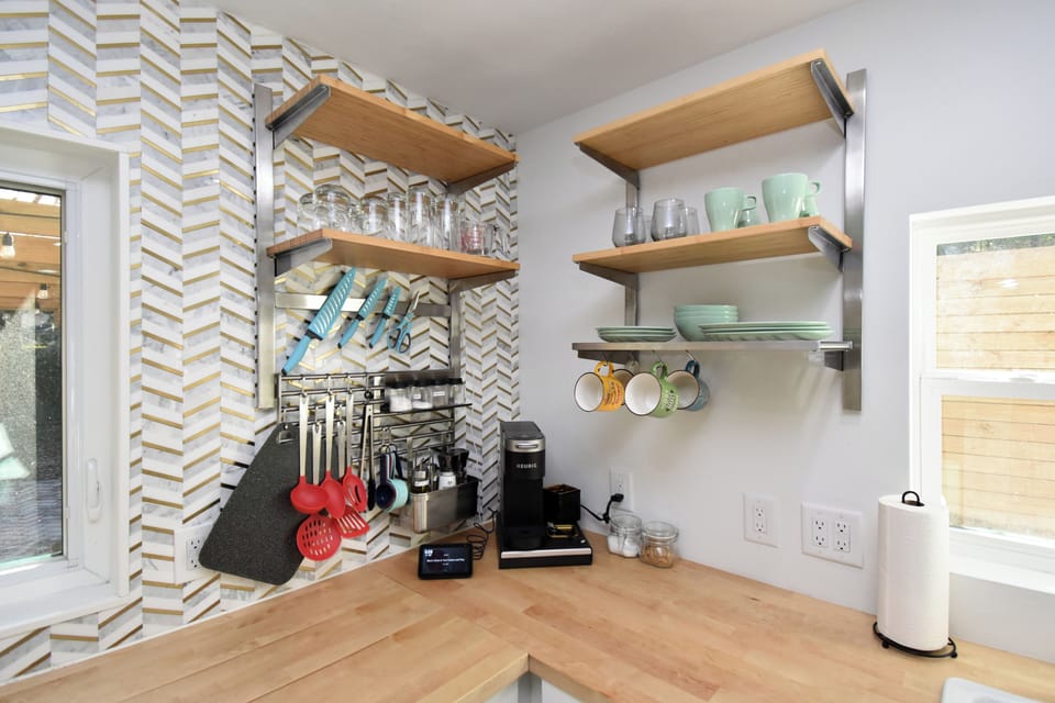 Butcher Block Countertops with all the cooking essentials you need. 