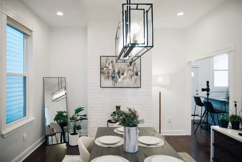Spacious dining area ideal for family meals and group gatherings.