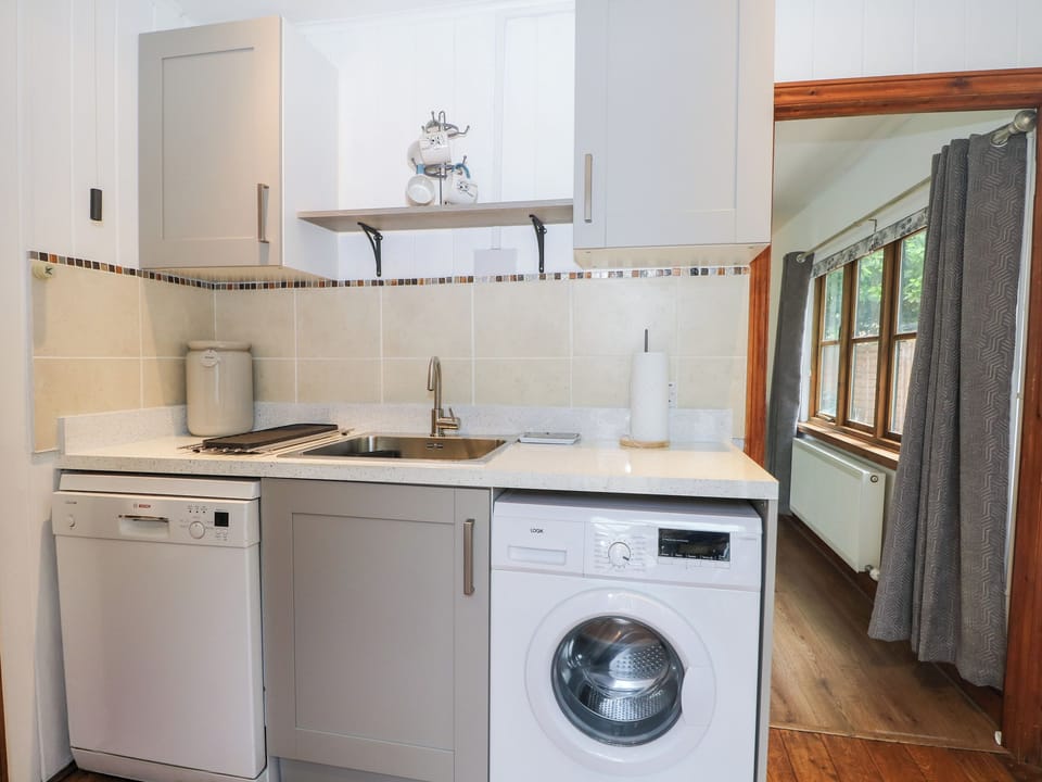 Fridge, dishwasher, electric kettle, toaster