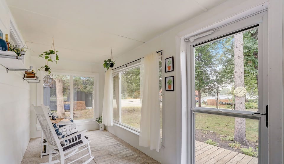 Waterfront and sunset view from the front of the cabin!!!