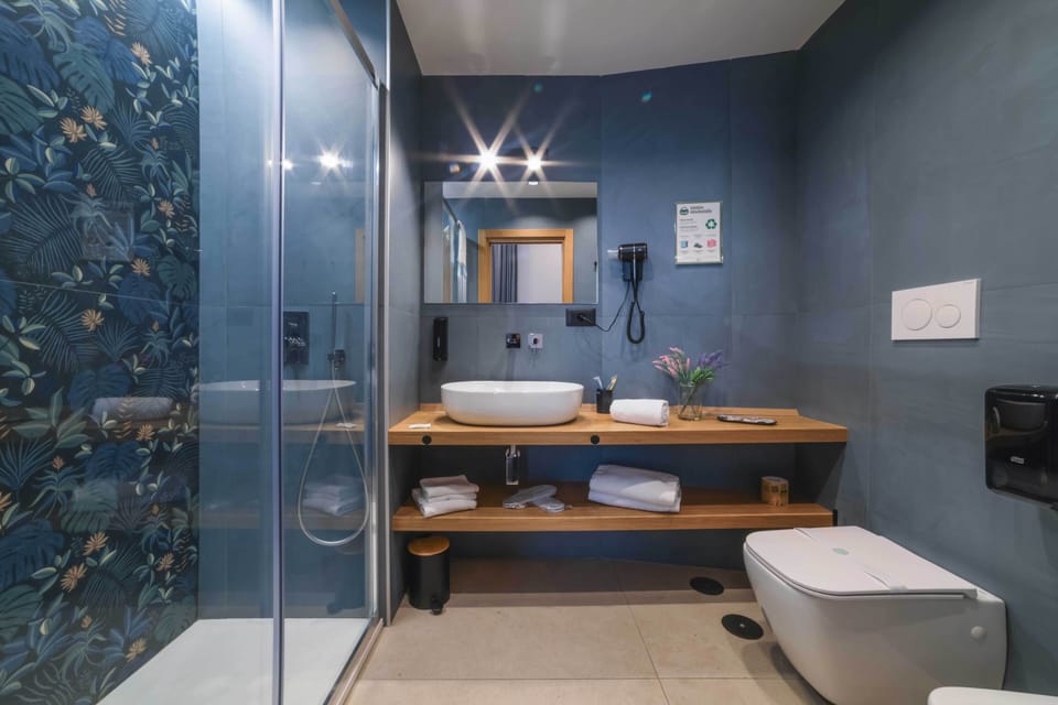 Double or Twin Room | Bathroom | Shower, rainfall showerhead, hair dryer, bathrobes