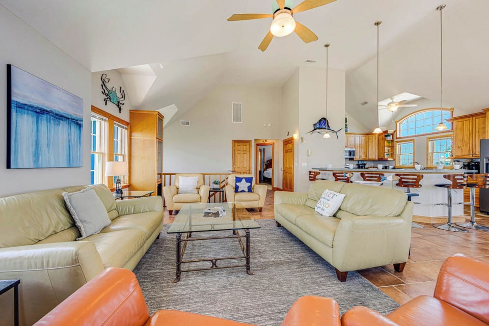 Abundant seating options for friends and family to gather in comfort.