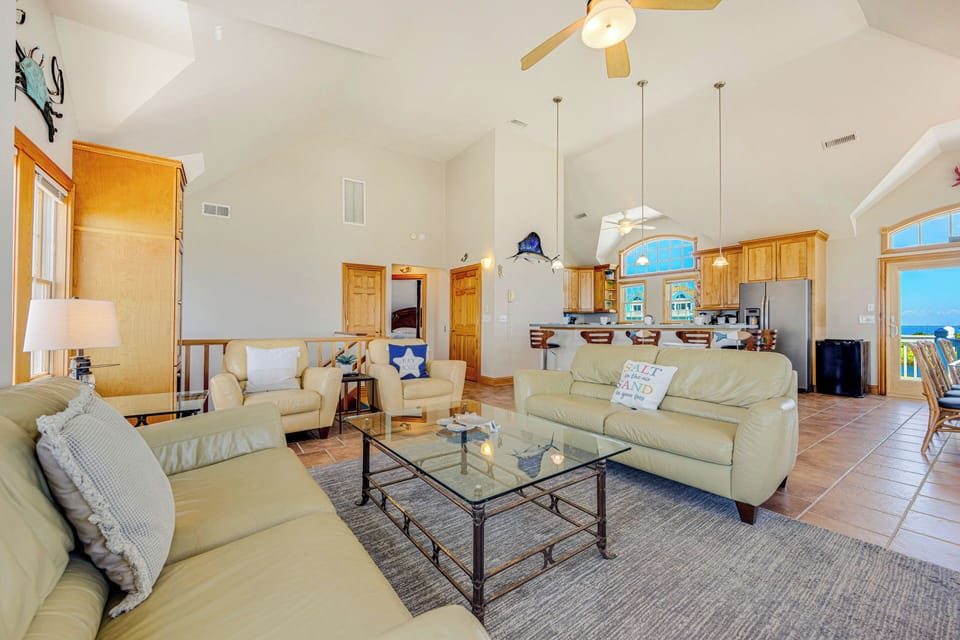 Abundant seating options for friends and family to gather in comfort.