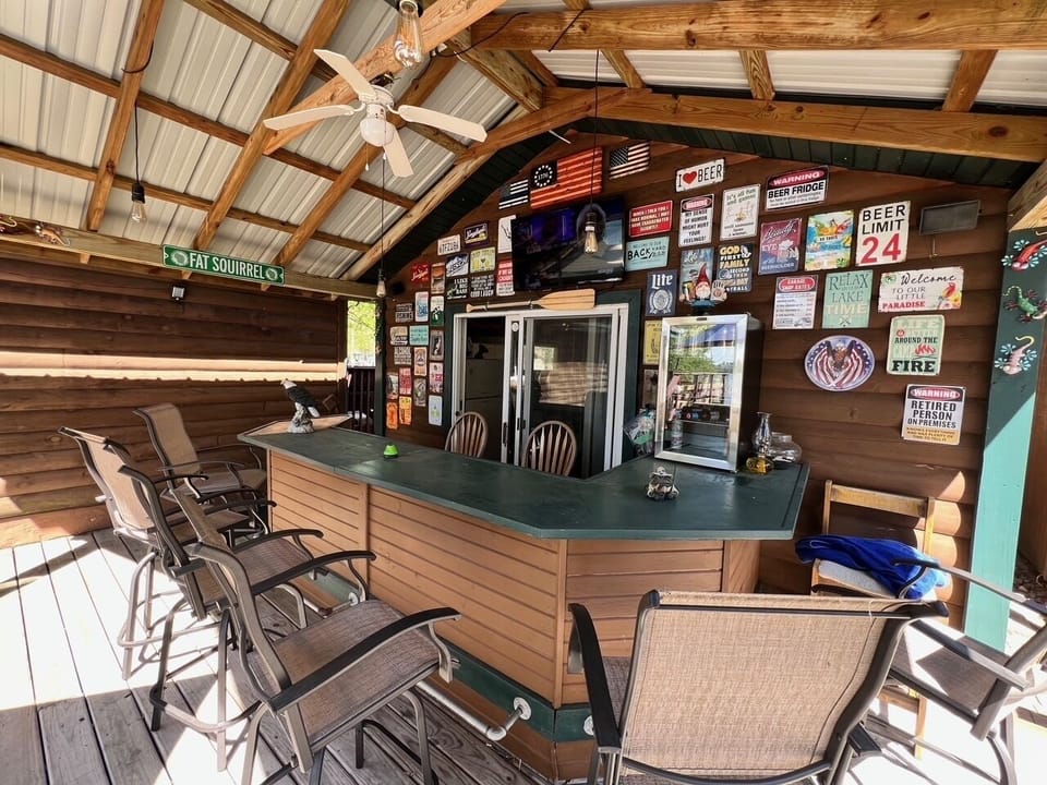 Covered Tiki Bar on the deck