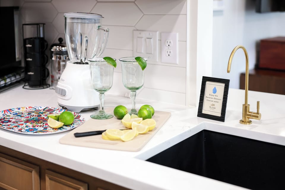 Your blender and your Reverse Osmosis Water Filter. No need to buy water bottles