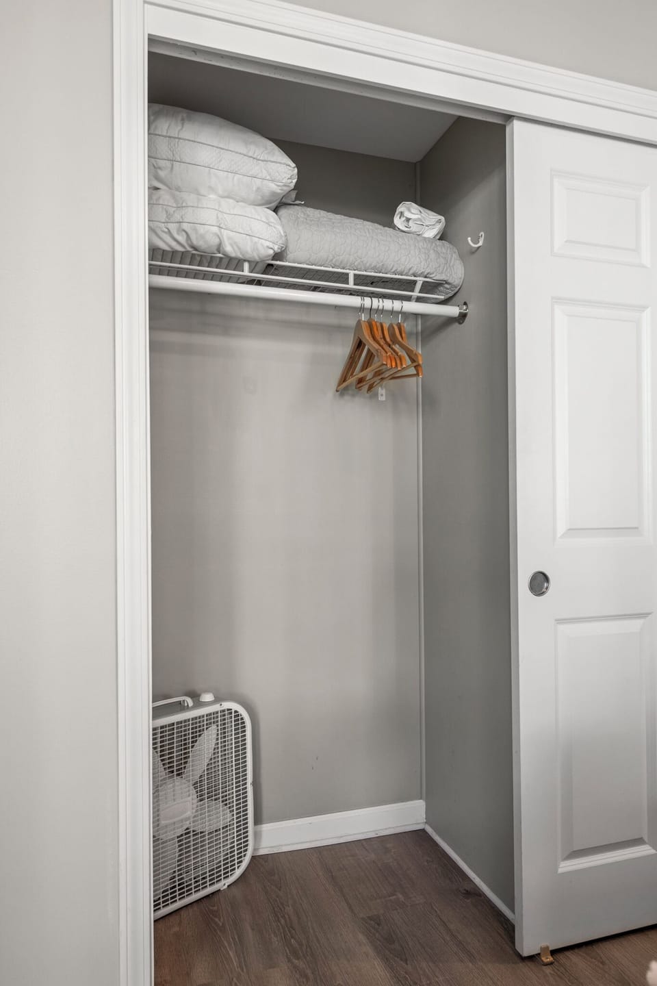 Master closet:  Plenty of storage space