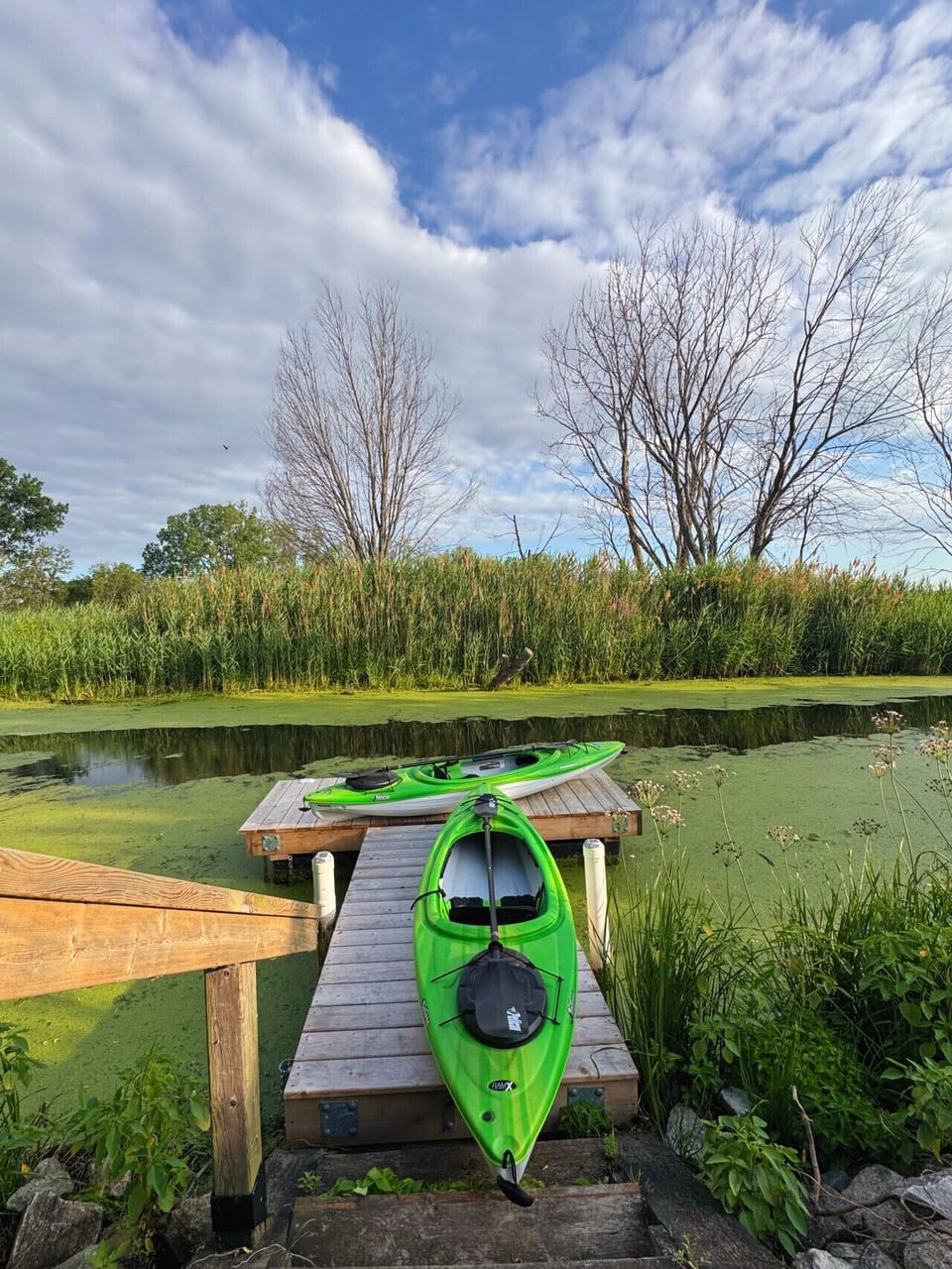 Two kayaks provided for your paddling pleasure
