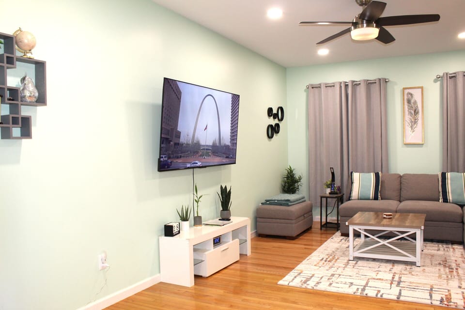 Living room with a smart TV