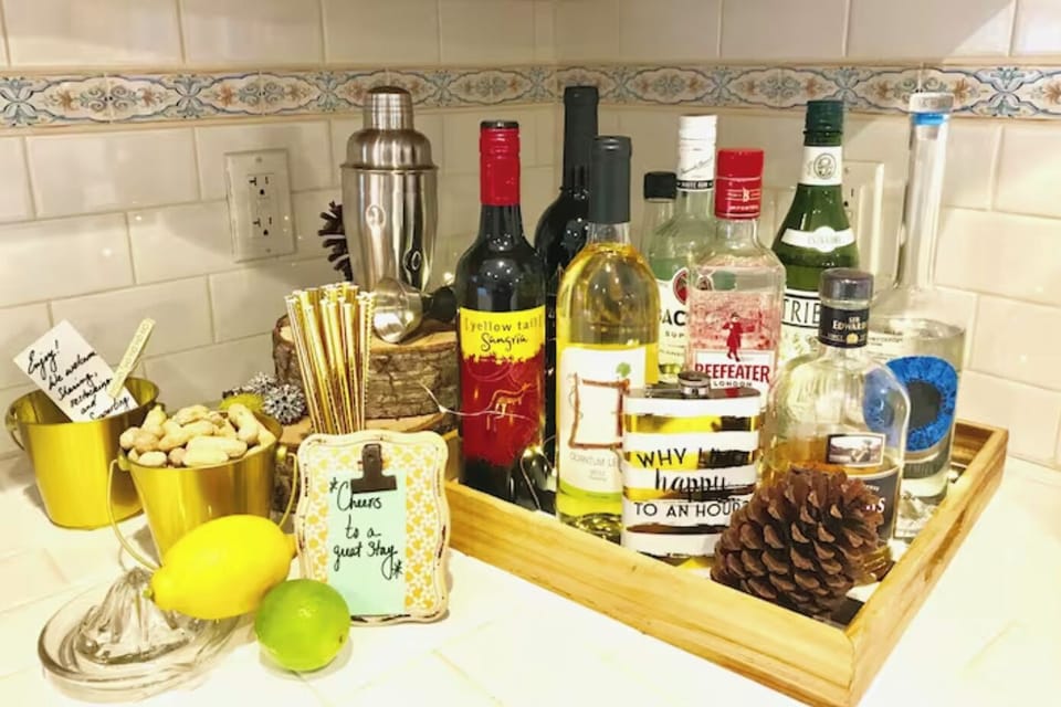 Bar provisions provided to help get your vacation started 😎