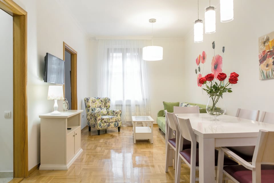 City Apartment, 2 Bedrooms | Living area | LED TV