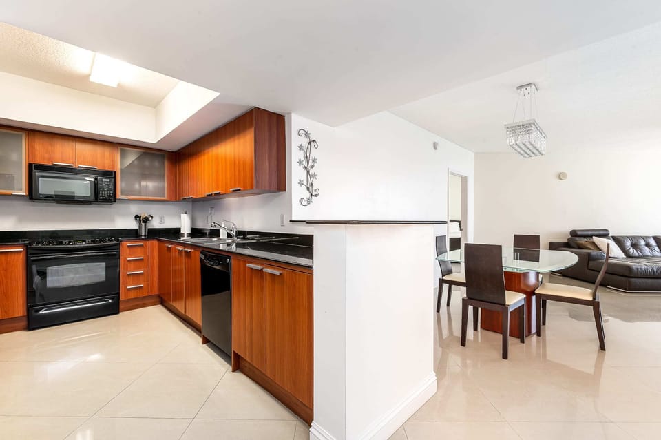 Fully equipped kitchen for all your cooking needs.