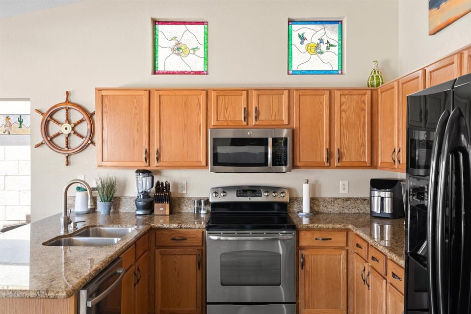 Fully stocked kitchen for all of your gourmet cooking needs