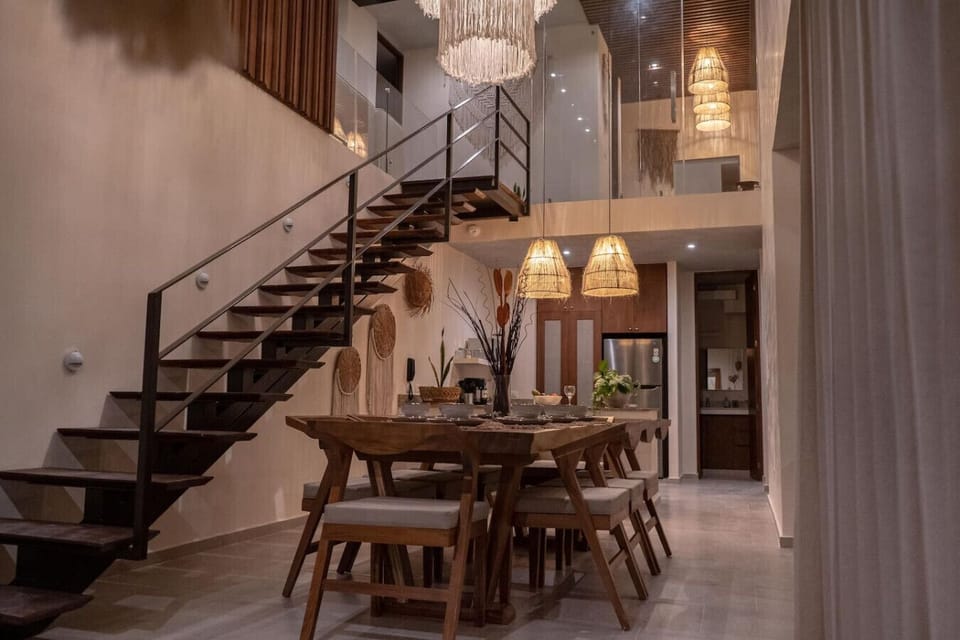 Chic living room with photo-worthy vibes—especially stunning at night.