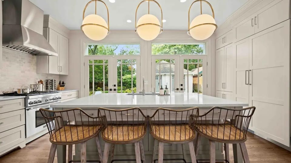 Spacious kitchen featuring a stunning island perfect spot for making memories!
