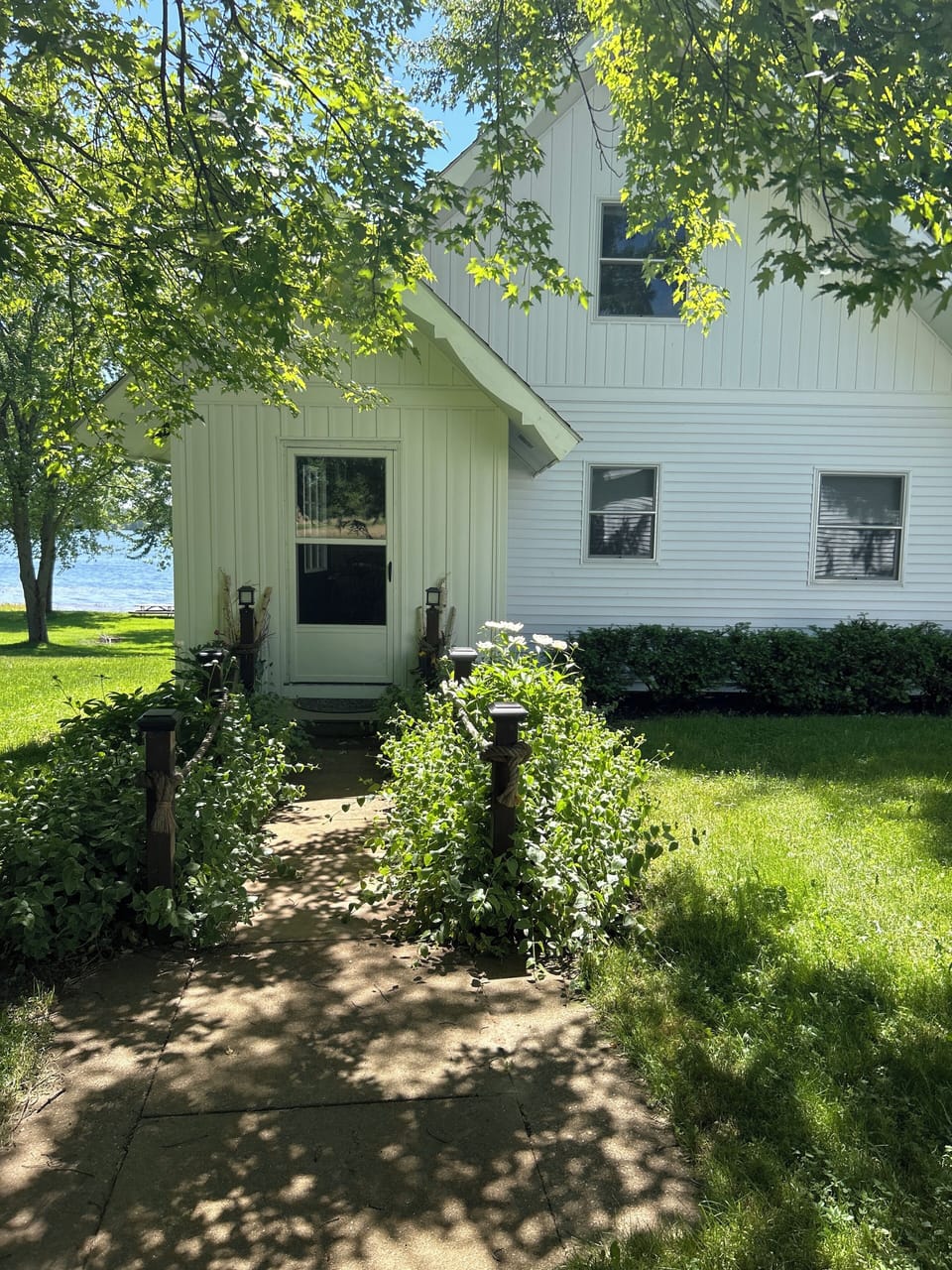 View of entrance which is behind the garage