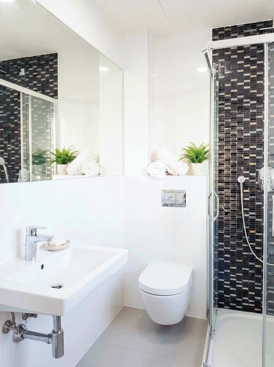 Bathroom with shower and toilet 